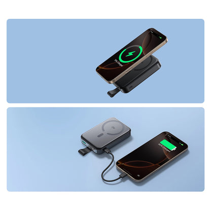 Εξωτερική Μπαταρία Wireless Joyroom JR-PBM11, 10000mAh, 22.5W, QC + PD + FQI, 1 x QI - 1 x USB-A - 1 x USB-C, Μαύρη
