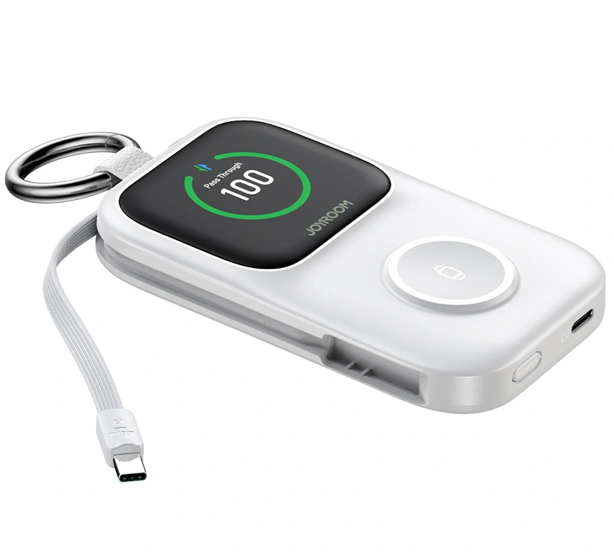 Εξωτερική Ασύρματη Μπαταρία Joyroom JR-W19, 5000mAh, 20W, QC + PD, 1 x Lightning - 1 x QI - 2 x USB-C, Λευκό