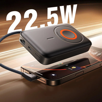 Εξωτερική Μπαταρία Wireless Joyroom JR-PBM02, 10000mAh, 22.5W, PD + FQI, 1 x QI - 2 x USB-C, Μαύρη