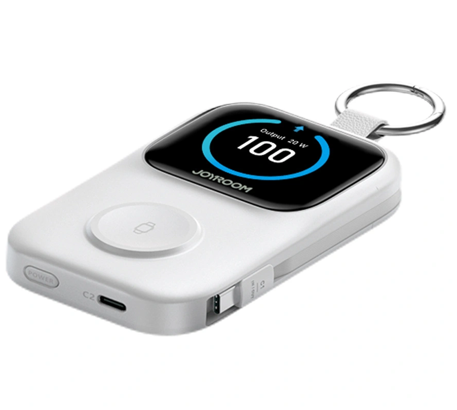Εξωτερική Ασύρματη Μπαταρία Joyroom JR-W19, 5000mAh, 20W, QC + PD, 1 x Lightning - 1 x QI - 2 x USB-C, Λευκό