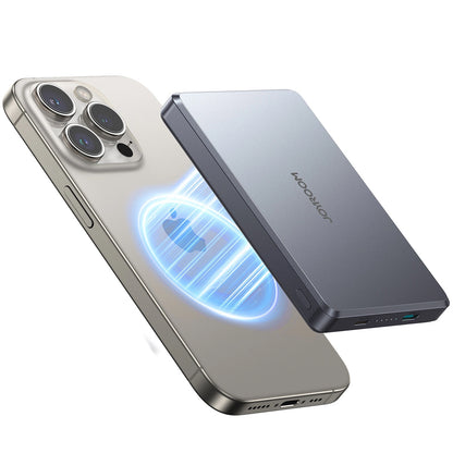 Εξωτερική Μπαταρία Wireless Joyroom JR-PBM08 Pro, 10000mAh, 20W, PD + FQI, 1 x QI - 1 x USB-C, Γκρι