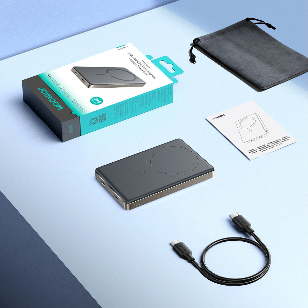 Εξωτερική Ασύρματη Μπαταρία Joyroom JR-PBM08 Pro, 10000mAh, 22.5W, PD + FQI, 1 x QI - 2 x USB-C, Μπεζ