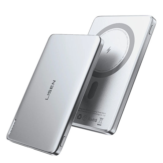 Εξωτερική Ασύρματη Μπαταρία Lisen L601 Pro, 5000mAh, 22.5W, PD + FQI, 1 x QI - 1 x USB-C, Γκρι YL0325090011