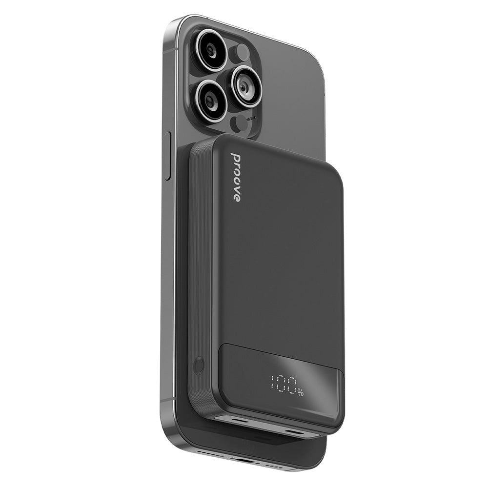 Εξωτερική Μπαταρία Wireless Proove Hoodman, 10000mAh, 20W, PD + FQI, 1 x QI - 1 x USB-C, Μαύρη PBH120010001