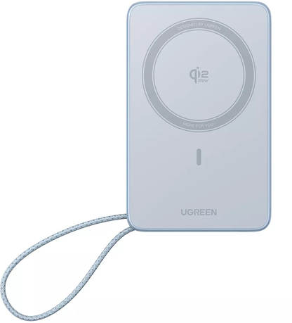 Εξωτερική Ασύρματη Μπαταρία UGREEN MagFlow PB773 (65958), 10000mAh, 25W, PD + FQI, 1 x QI - 2 x USB-C, Μπλε