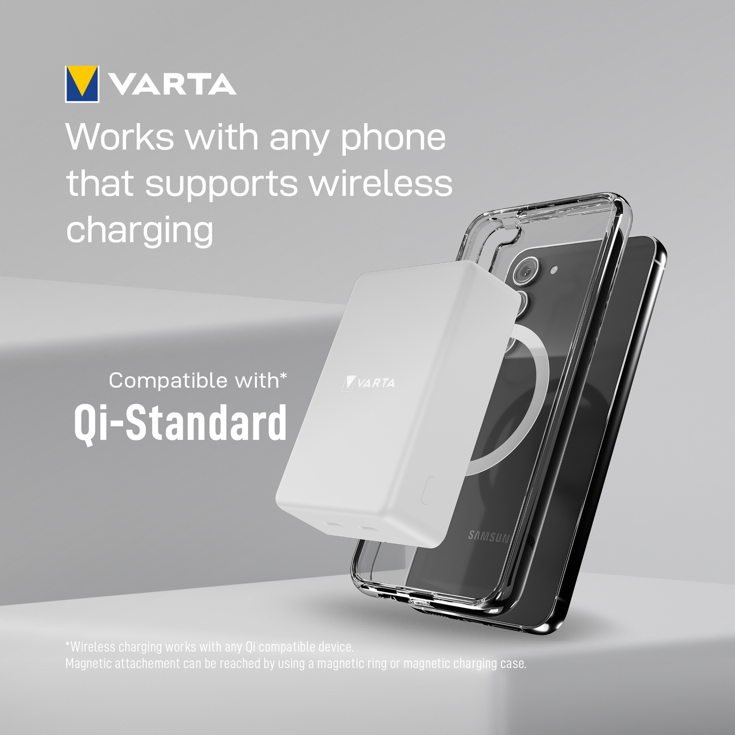 Εξωτερική Μπαταρία Wireless Varta Mag Pro, 10000mAh, 20W, 1 x QI - 2 x USB-C, Λευκή