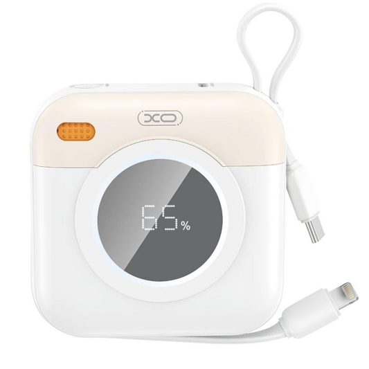 Εξωτερική Μπαταρία XO Design PR258, 10000mAh, 20W, QC + PD, 1 x Lightning - 1 x USB-C, Μπεζ