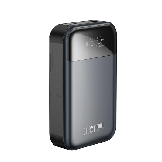 Εξωτερική Μπαταρία XO Design PR232, 10000mAh, 33W, QC + PD, 1 x USB-A - 1 x USB-C, Μαύρη