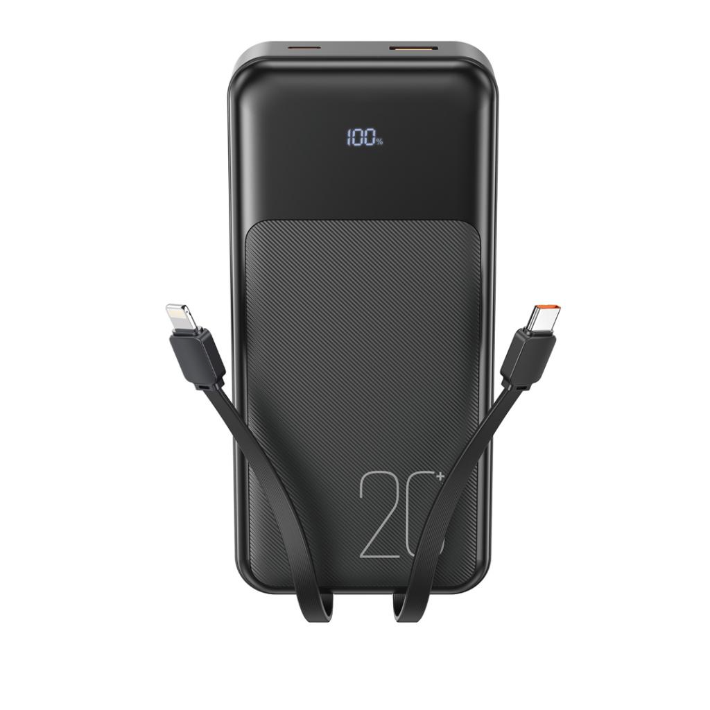 Εξωτερική Μπαταρία XO Design PR249, 20000mAh, 22.5W, QC + PD, 1 x Lightning - 1 x USB-A - 2 x USB-C, Μαύρη