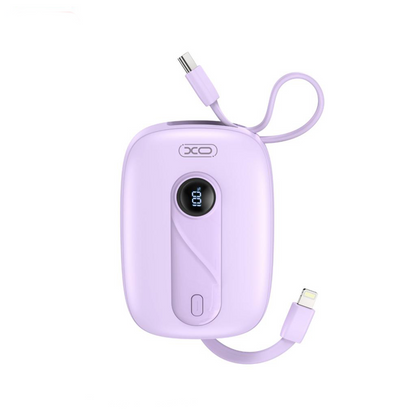 Εξωτερική Μπαταρία XO Design PR246, 10000mAh, 22.5W, PD, 1 x Lightning - 2 x USB-C, Μωβ