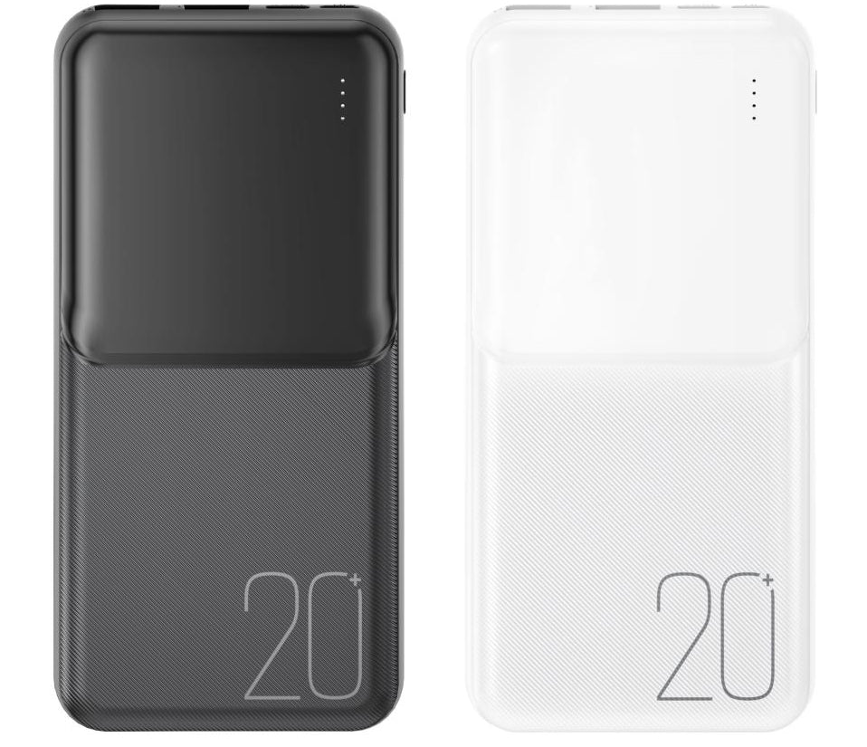 Εξωτερική Μπαταρία XO Design PR252, 20000mAh, 10W, 2 x USB-A, Μαύρη