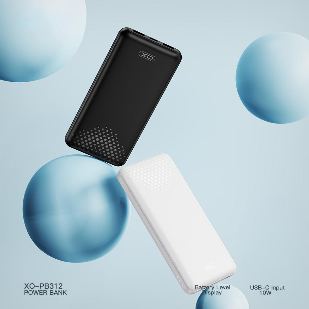 Εξωτερική Μπαταρία XO Design PB312, 10000mAh, 10W, 2 x USB-A, Μαύρη