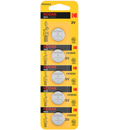 Kodak Max Battery, CR2032, Set of 5 pieces