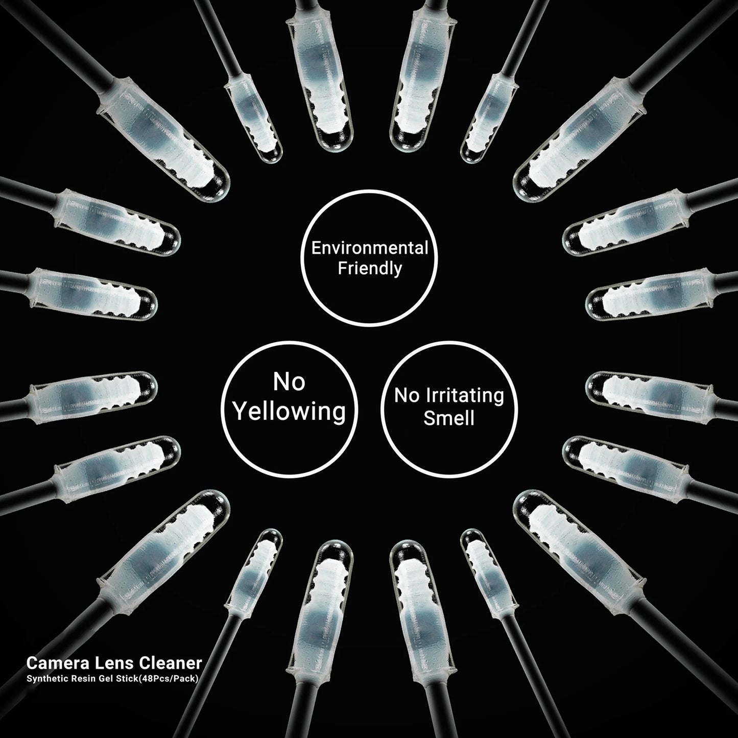 2UUL CL21 Dust Removal Swab for Phone Camera, Set of 48 pieces