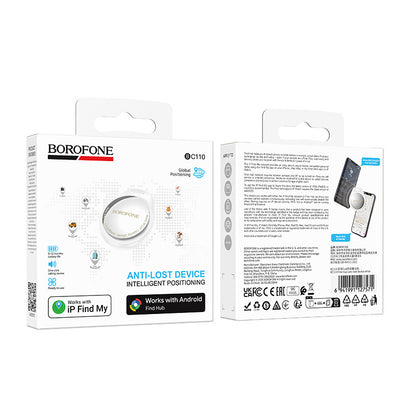 Borofone BC110 Find Dual Tracker για iOS / Android Series, Λευκό
