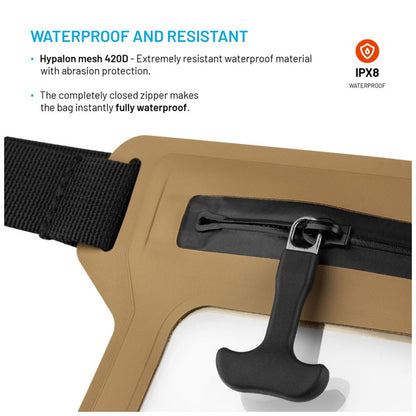 Τσαντάκι Waterproof Fixed, Universal, Μπεζ