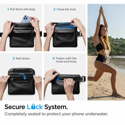 Τσαντάκι Waterproof Spigen Aqua Shield, Παγκόσμιο, Μαύρο AMP04532