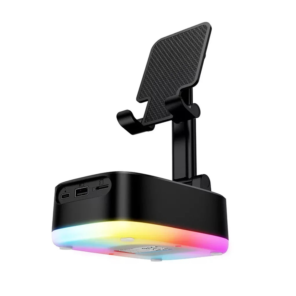 Ηχείο Bluetooth Borofone BR200 Marea 2σε1, 5W, TWS, RGB, Μαύρο