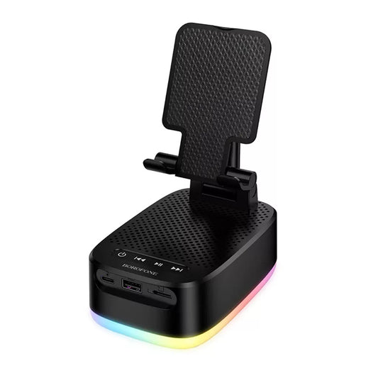 Ηχείο Bluetooth Borofone BR200 Marea 2σε1, 5W, TWS, RGB, Μαύρο
