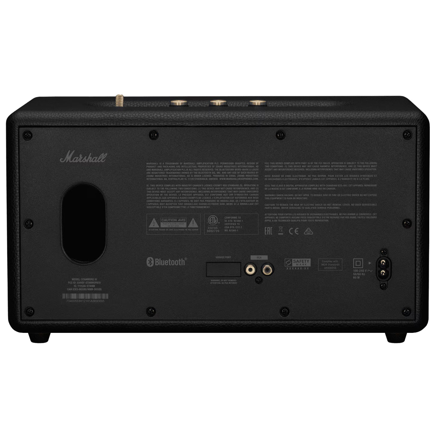 Marshall Stanmore III Bluetooth Speaker, 80W, Black, Refurbished