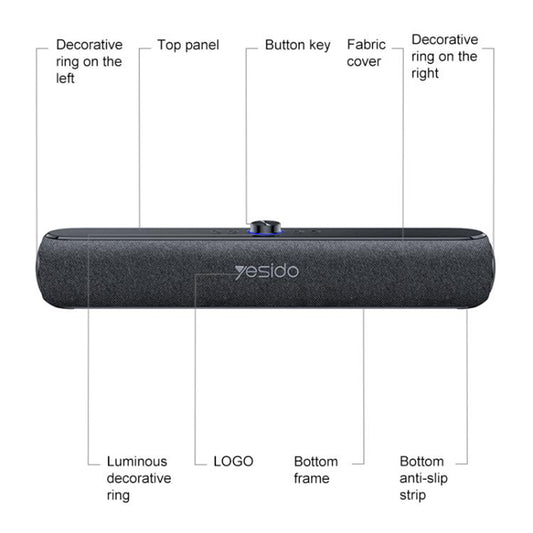 Ηχείο Bluetooth Yesido YSW42, 20W, Μαύρο