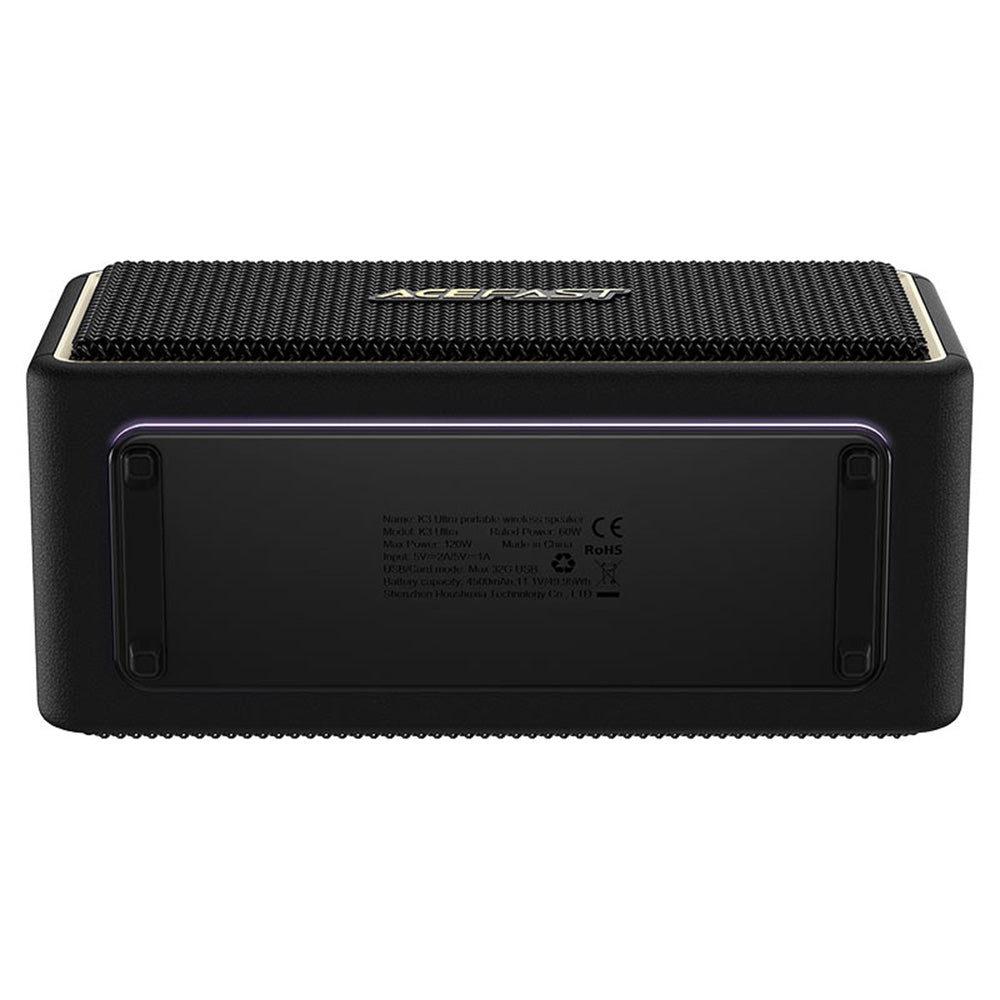 Ηχείο Bluetooth Acefast K3 Ultra, 120W, RGB, Αδιάβροχο, Μαύρο