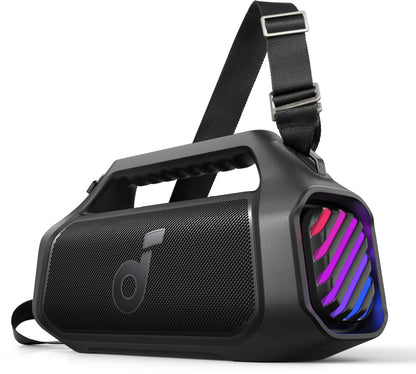 Anker SoundCore Boom 2 Plus New Version Portable Bluetooth Speaker, 140W, TWS, RGB, Waterproof, Black A3134012