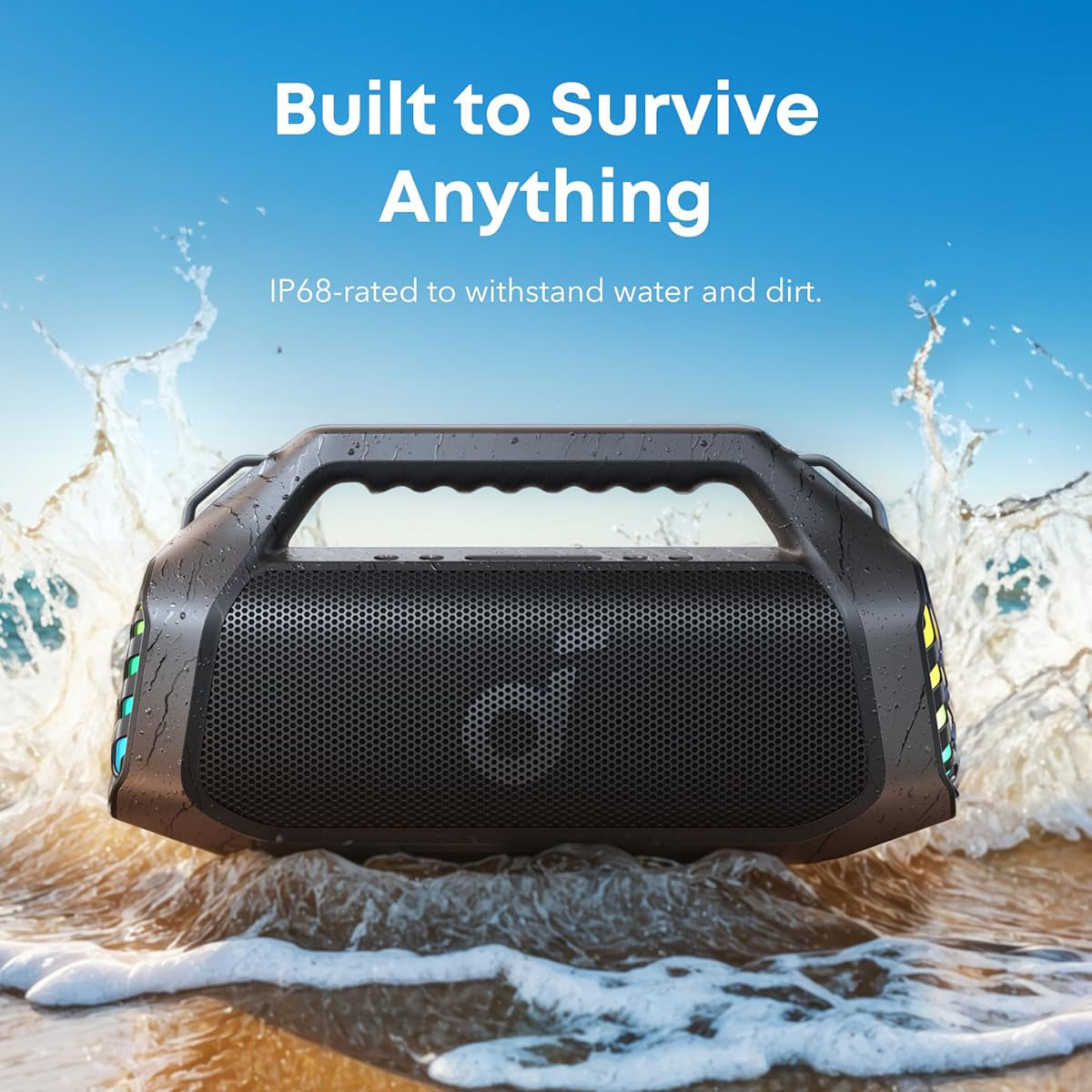 Φορητό Ηχείο Bluetooth Anker SoundCore Boom 2 Pro, 140W, TWS, RGB, Αδιάβροχο, Μαύρο A3134A11