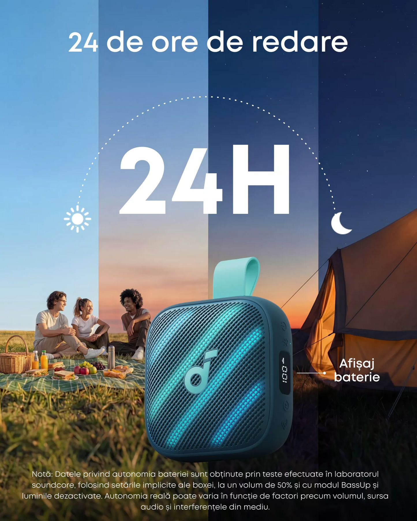 Φορητό Ηχείο Bluetooth Anker SoundCore Boom Go 3i, 15W, TWS, RGB, Αδιάβροχο, Μπλε, Επανασφραγισμένο D5103030