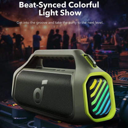 Φορητό ηχείο Bluetooth Anker Soundcore Boom 2 Plus, 140W, RGB, αδιάβροχο, πράσινο A3134061 