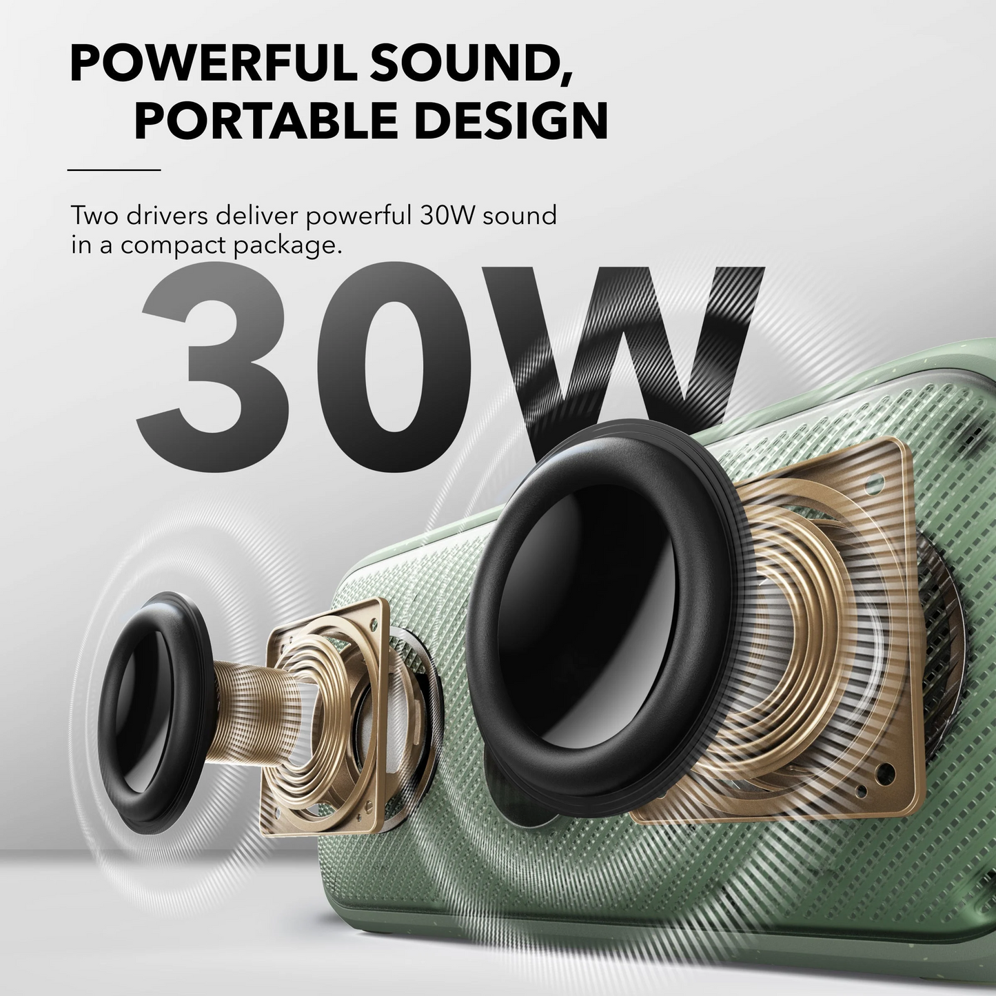 Φορητό Ηχείο Bluetooth Anker SoundCore Motion 300, 30W, TWS, Αδιάβροχο, Πράσινο A3135061