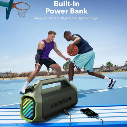 Φορητό ηχείο Bluetooth Anker Soundcore Boom 2 Plus, 140W, RGB, αδιάβροχο, πράσινο A3134061 