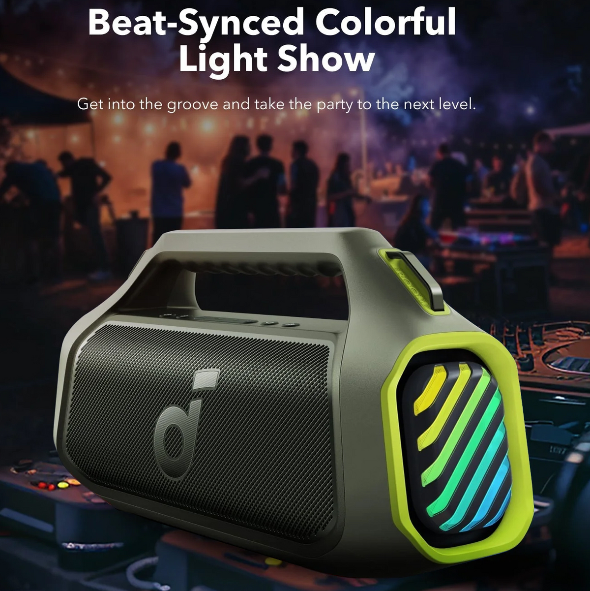 Φορητό Ηχείο Bluetooth Anker SoundCore Boom 2 Plus, 140W, TWS, RGB, Αδιάβροχο, Πράσινο, Επανασφραγισμένο A3134061
