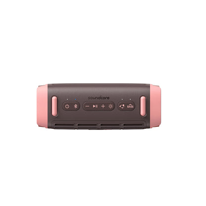 Anker SoundCore Boom 3i Portable Bluetooth Speaker, 50W, RGB, Waterproof, Brown Pink D5100080