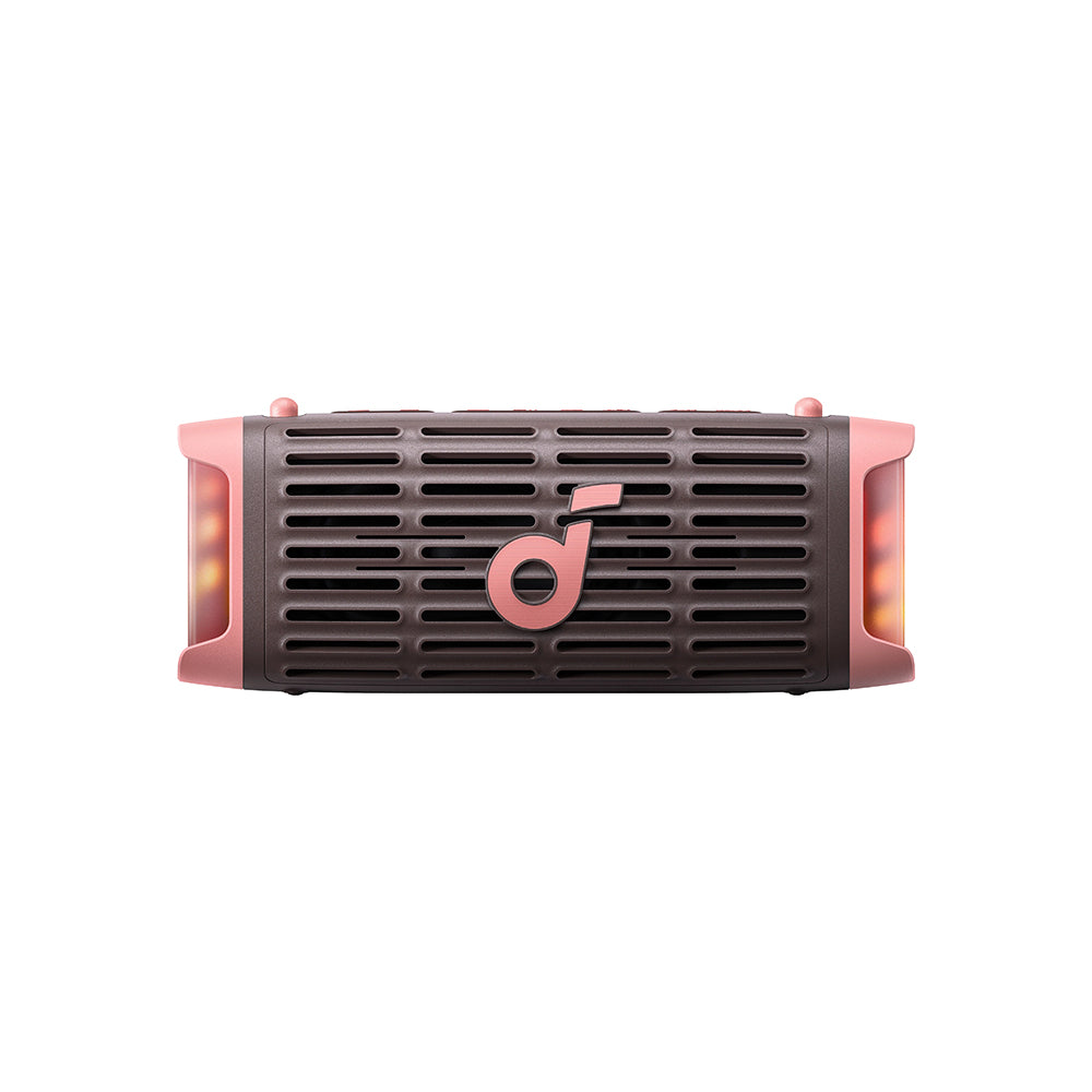 Anker SoundCore Boom 3i Portable Bluetooth Speaker, 50W, RGB, Waterproof, Brown Pink D5100080