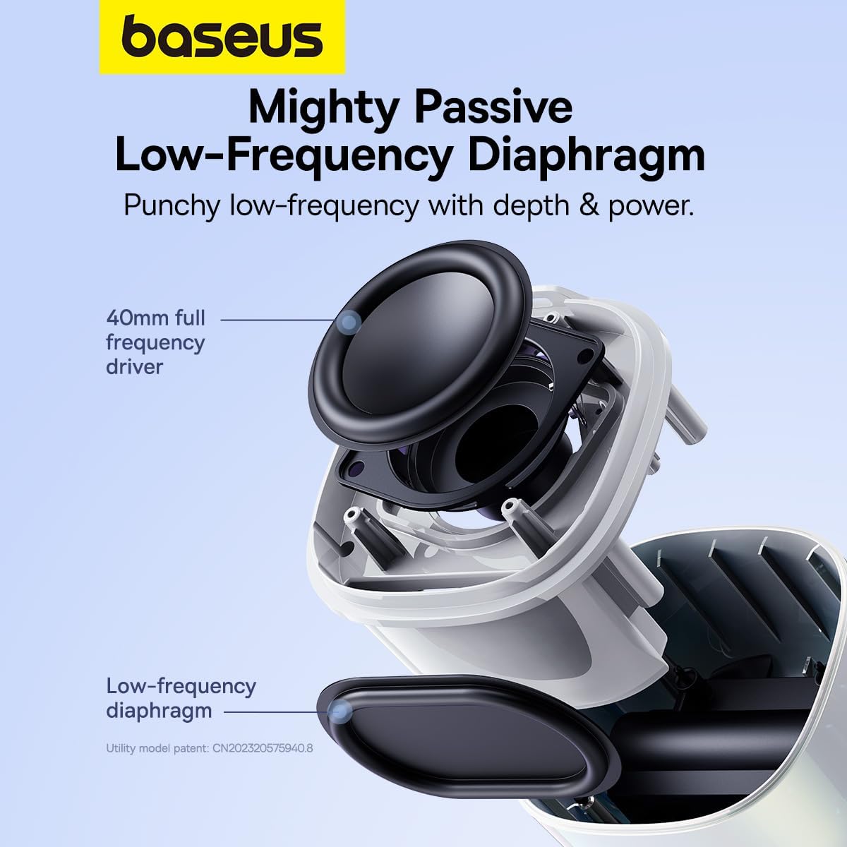 Ηχείο Bluetooth Baseus AeQur V2, Λευκό