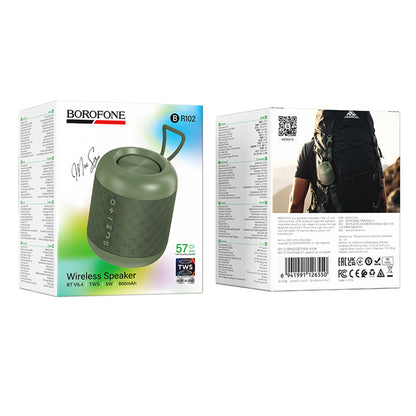 Φορητό Ηχείο Bluetooth Borofone BR102 Gratificado, 5W, TWS, Πράσινο