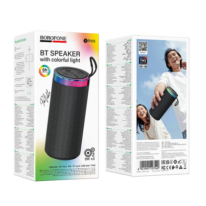 Φορητό Ηχείο Bluetooth Borofone BR105 Loud, 10W, TWS, RGB, Γκρι