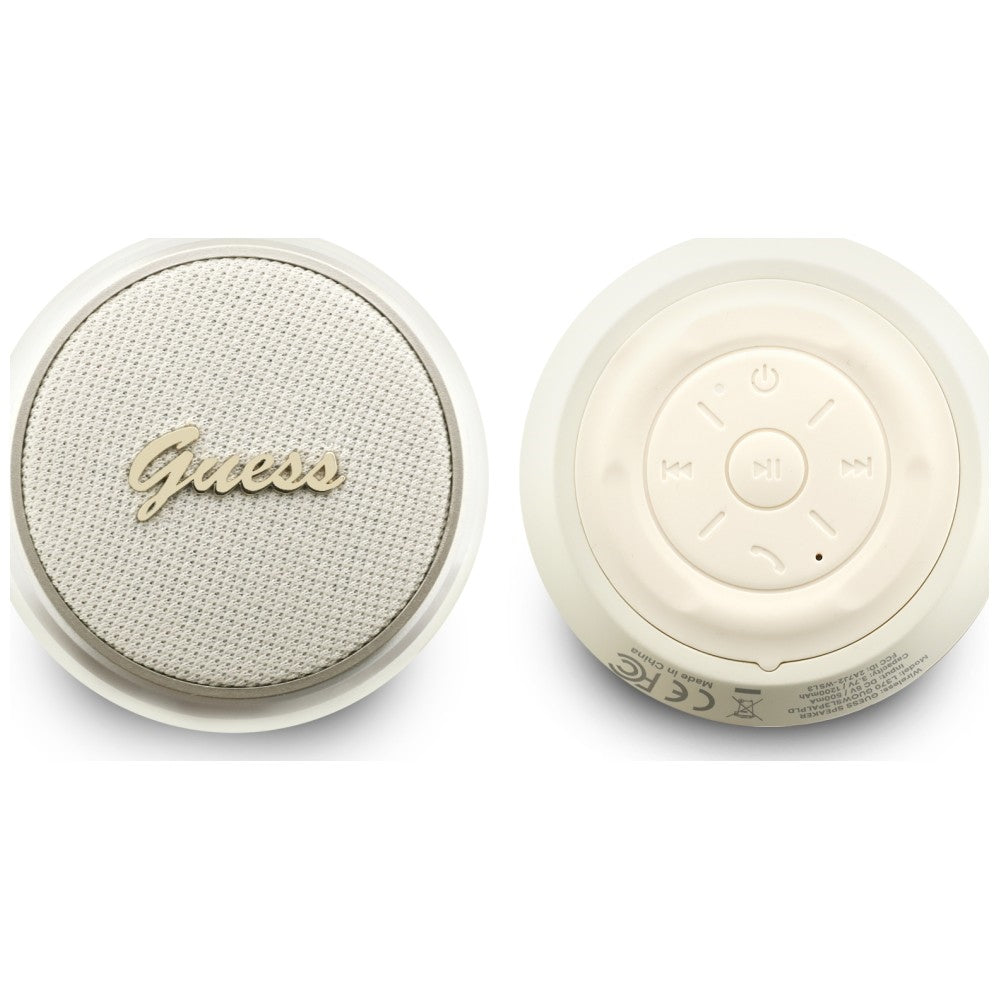 Φορητό Ηχείο Bluetooth Guess Script Μεταλλικό Λογότυπο, 5W, TWS, Χρυσό
