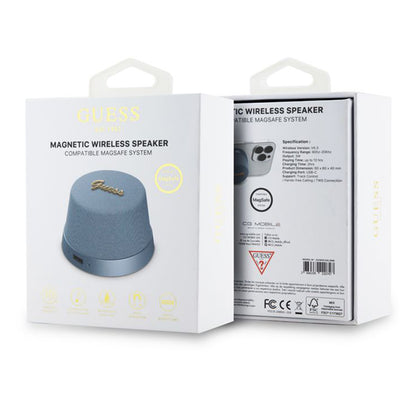 Φορητό Ηχείο Bluetooth Guess Stand Magnetic Script Metal, 3W, Μπλε