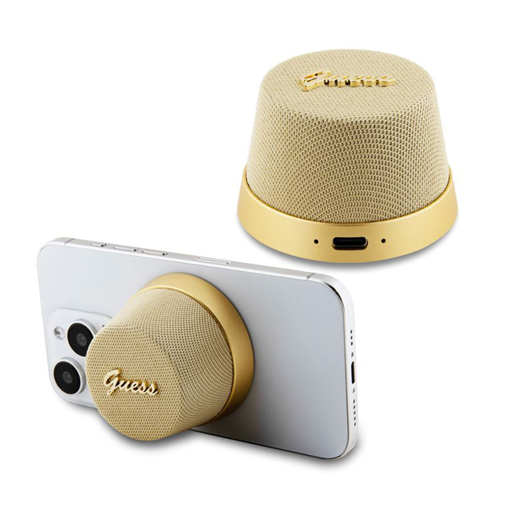 Φορητό Ηχείο Bluetooth Guess Stand Magnetic Script Metal, 3W, Χρυσό