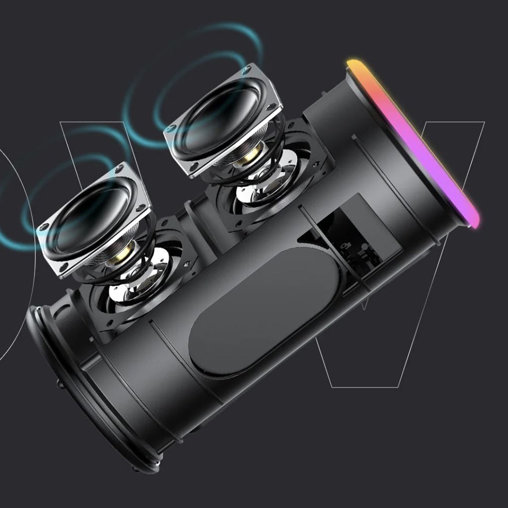 Φορητό Ηχείο Bluetooth HAVIT SK833BT, 2 x 10W, RGB, Αδιάβροχο, Μαύρο