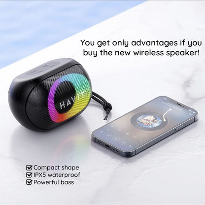 Φορητό Ηχείο Bluetooth HAVIT SK885BT, 8W, RGB, Αδιάβροχο, Μαύρο