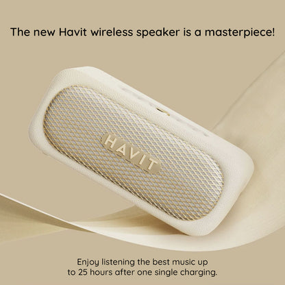 HAVIT SK905BT Bluetooth Speaker, 20W, Waterproof, Beige