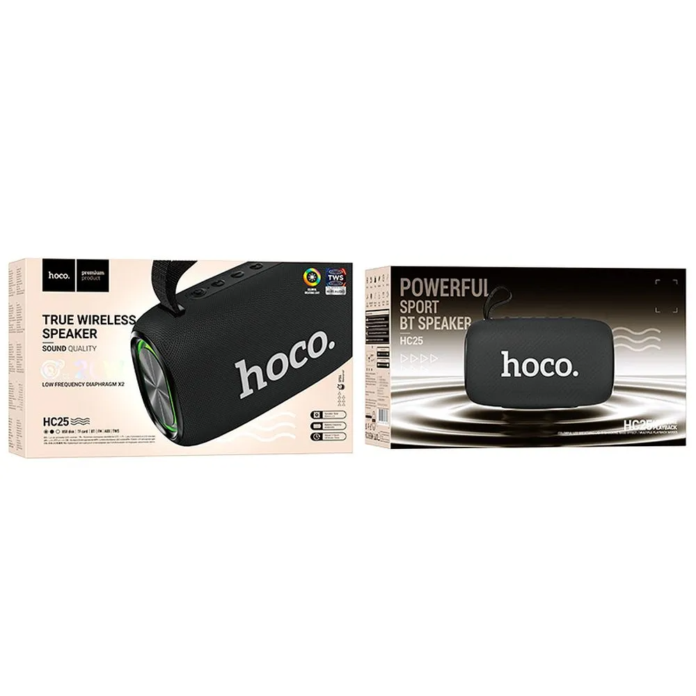 Φορητό Ηχείο Bluetooth HOCO HC25, 2 x 10W, TWS, Μαύρο