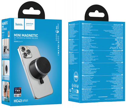 Φορητό Ηχείο Bluetooth HOCO HC43 Mini Magnetic, 8W, TWS, Μαύρο