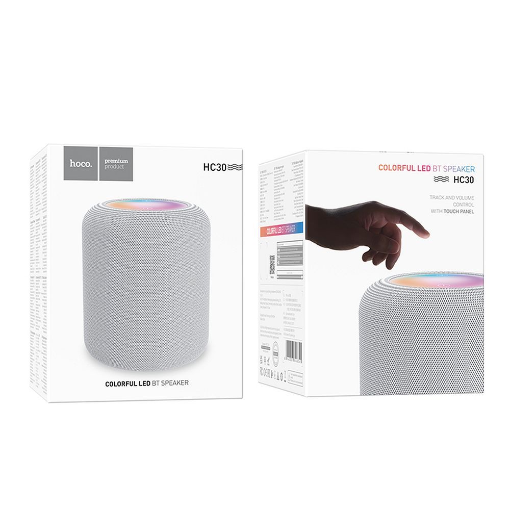 Φορητό Ηχείο Bluetooth HOCO HC30, 5W, TWS, RGB, Γκρι