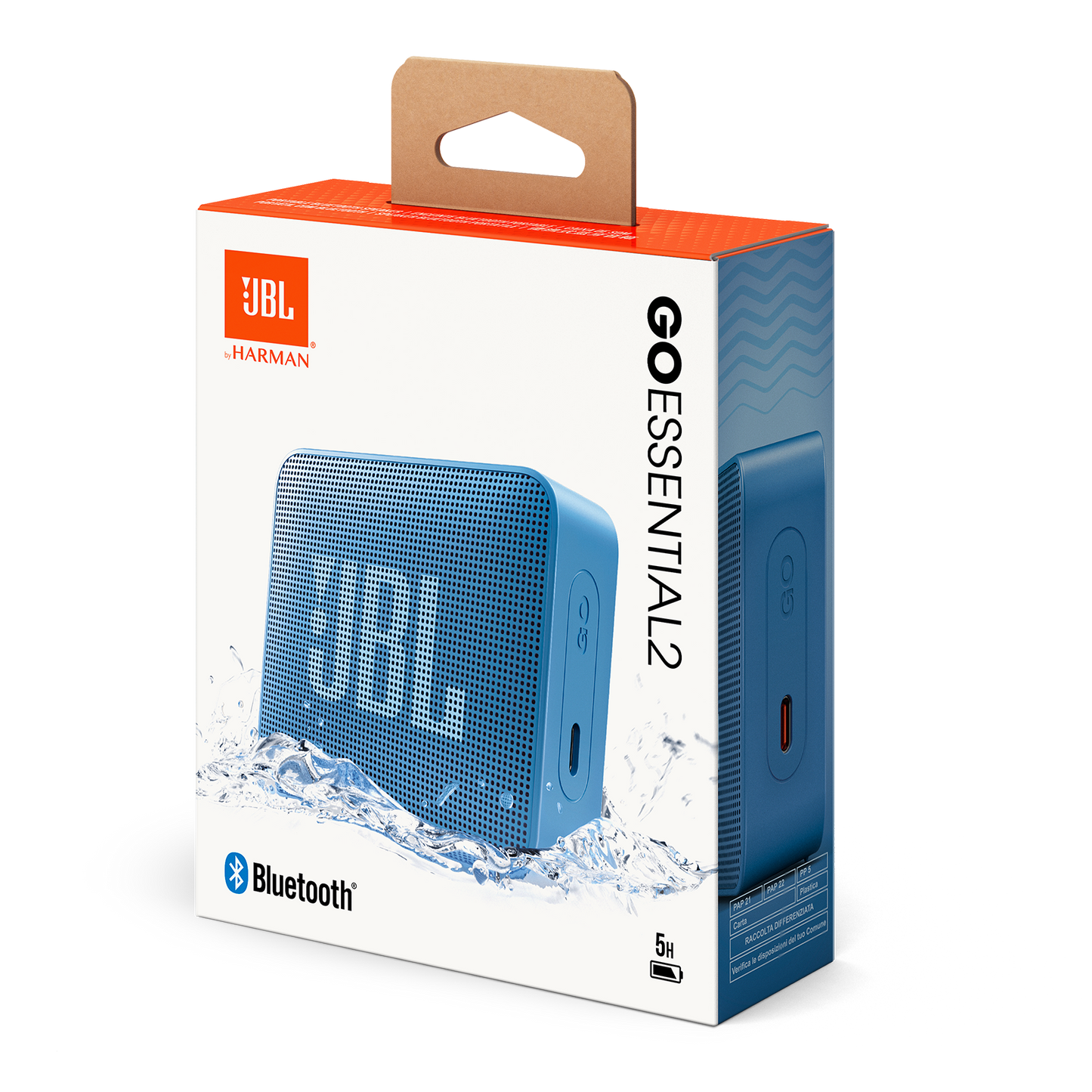 Φορητό Ηχείο Bluetooth JBL Go Essential 2, 3.1W, Pro Sound, Αδιάβροχο, Μπλε JBLGOES2BLUCN