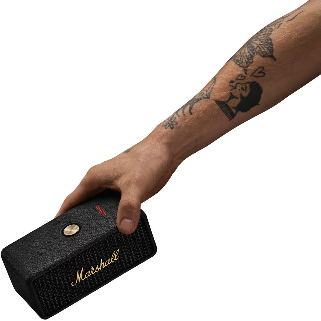 Marshall Emberton II Portable Bluetooth Speaker, 20W, Waterproof, Black Gold