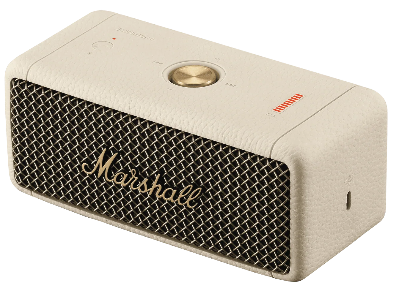 Marshall Emberton II Portable Bluetooth Speaker, 20W, Waterproof, Cream